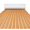 FOCEAN EVA Foam Boat Flooring Sheet - Brown with White Lines