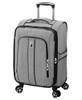 9300-5S LONDON FOG NEWCASTLE 20" EXPANDABLE SPINNER CARRY-ON BLACK HERRINGBONE New