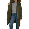 LW4RP590 LEVI'S WOMENS CLOUD PUFF HOODED MIDLENGTH PUFFER JACKET WOMEN M OLIVE New