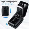 Key Lock Box for Outside, Key Safe Wall Mounted Weatherproof Cover Home Garage