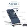 BABY DELIGHT ALPINE DELUXE PORTABLE BOUNCER 0-6 MONTHS BD05530 - QUILTED INDIGO