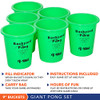 Rally and Roar Jumbo Premium Beer Pong Set 12 Durable 9" Tall Cups RRYDPNGPR2CL