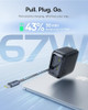 BASEUS RETRACTABLE USB C CHARGER, 67W 3 IN 1 FAST CHARGING, ENERCORE - BLK