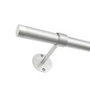 DECOPOLITAN FAIRMOUNT 1" CAP ROD SET 36-72" SILVER 31150-MS36 - SILVER