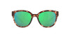 Costi Del Mar Women's Rectangular Salina Sunglasses Coral Tort/Polarized Green