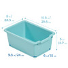 ECR4KIDS SCOOP FRONT STORAGE BIN MULTIPURPOSE ORGANIZATION 20-PIECE - SEAFOAM