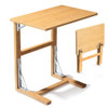Tatub 24" Folding TV Tray Table, Foldable C Shaped End Table - Bamboo