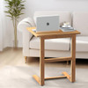 Tatub 24" Folding TV Tray Table, Foldable C Shaped End Table - Bamboo