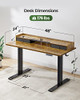 TOTNZ ELECTRIC STANDING DESK WITH DOUBLE DRAWERS 48 X 24 - RUSTIC