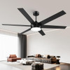 VACZON 60 INCH CEILING FANS WITH LIGHTS AND REMOTE VZA01A122 - BLACK