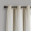 Lush Decor Sheer Grommet Curtains With Insulated Blackout Lining 16T002546 Wheat