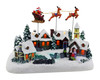 TOP TREASURES ANIMATED SANTA & REINDEER SLEIGH CHRISTMAS VILLAGE - MULTICOLOR