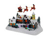 TOP TREASURES ANIMATED SANTA & REINDEER SLEIGH CHRISTMAS VILLAGE - MULTICOLOR