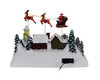 TOP TREASURES ANIMATED SANTA & REINDEER SLEIGH CHRISTMAS VILLAGE - MULTICOLOR