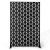 METAL PRIVACY SCREEN OUTDOOR 72" H×47" W,BALCONY SCREEN BLACK&SQUARE - BLACK