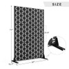 METAL PRIVACY SCREEN OUTDOOR 72" H×47" W,BALCONY SCREEN BLACK&SQUARE - BLACK