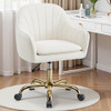 BESTERA VANITY CHAIR WITH WHEELS COMFY HOME OFFICE DESK CHAIRS - BEIGE