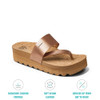 REEF WOMEN'S CUSHION SOL HI PLATFORM SANDALS SIZE: WOMEN 8 COPPER New