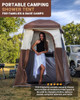 KINGCAMP CAMPING SHOWER TENT, PORTABLE OUTDOOR PRIVACY TOILET KT2002 - COFFEE