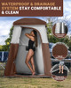 KINGCAMP CAMPING SHOWER TENT, PORTABLE OUTDOOR PRIVACY TOILET KT2002 - COFFEE