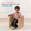 ECR4KIDS TRI-ME 3-IN-1 CUBE CHAIR - SAND