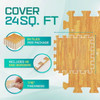 YES4ALL 24PCS INTERLOCKING EXERCISE MAT COVER 24 SQFT 7/16" - OAK WOOD LIGHT New
