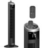 ZACHVO TOWER FAN 28DB QUIET FOR SLEEP, REMOTE, 80° OSCILLATION 15H TIMER - BLACK