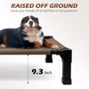 HEEYOO ELEVATED DOG BED, COOLING RAISED PET COT - BROWN