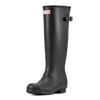HUNTER WOMEN'S ORIGINAL TALL BACK ADJUSTABLE RAIN BOOT SIZE 8 BLACK