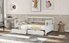 SPOFLYINN FULL SIZE DAYBED WITH SAFETY GUARDRAILS, WOOD, 295132AAK - WHITE