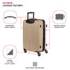 SwissGear Duet Expandable Luggage, Medium Luggage Spinner Wheels - IVORY/TAUPE New