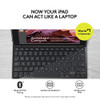 LOGITECH IPAD SLIM FOLIO CASE WIRELESS KEYBOARD BLUETOOTH Y-R0051 - BLACK