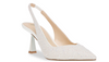 BETSY JOHNSON CLARK SLING BACK HEELS - 7.5 - SIZE: WOMEN 7.5 - IVORY