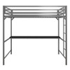 DHP Furniture FURNITURE 4308429 MILES FULL BED, SILVER METAL LOFT BED - SILVER