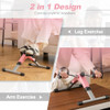 GOPLUS MINI EXERCISE BIKE, FOLDING UNDER DESK BIKE PEDAL EXERCISER LCD - PINK