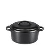 AMAZON BASICS ROUND PRE-SEASONED CAST IRON DUTCH OVEN POT, 2QT, KA2QT - BLACK