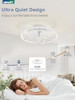 LEDIARY 20" Low Profile Ceiling Fans with Lights/Remote KDZS20 - White