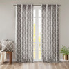 MADISON PARK SARATOGA WINDOW CURTAIN LIGHT FILTERING PRINT 1 PANEL - GRAY/WHITE