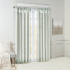 MADISON PARK LILLIAN TWISTED TAB LIGHT FILTERING LINED CURTAIN - LIGHT BLUE