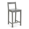 AMAZON BASICS WOODEN BAR STOOL WITH BACKREST 24" CH01-0601-036-SG - GRAY New