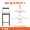AMAZON BASICS WOODEN BAR STOOL WITH BACKREST 24" CH01-0601-036-SG - GRAY New