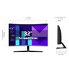 SAMSUNG 32" S3 FHD 100HZ CURVED MONITOR, GAME MODE, LS32D396GANXZA - BLACK
