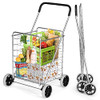 IRONMAX Grocery Shopping Cart, Foldable Heavy Duty Utility Cart w/Large Wheels New