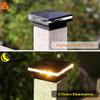 MAGGIFT 15 LUMEN SOLAR POST LIGHTS OUTDOOR POST CAP LIGHT 2 PACK - BLACK