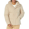 AMAZON ESSENTIALS MENS MID-LENGTH HOODED PUFFER COAT - SIZE M - TAN