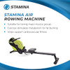 STAMINA ATS AIR ROWER ROWING MACHINE LCD MONITOR DYNAMIC - GREEN/BLACK