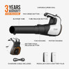 LITHELI 40V 112-MPH CORDLESS BATTERY HANDHELD LEAF BLOWER - BLACK/WHITE