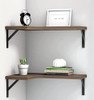 GENERIC WOOD FLOATING CORNER SHELVES 2 PIECES - WOOD
