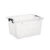 CETOMO LIDDED STORAGE BIN STACKABLE STORAGE BOX ORGANIZING CONTAINER - CLEAR