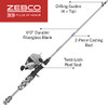 ZEBCO FOLDS OF HONOR SPINCAST REEL/FISHING ROD COMBO ONE DOLLAR DONATED -CAMO